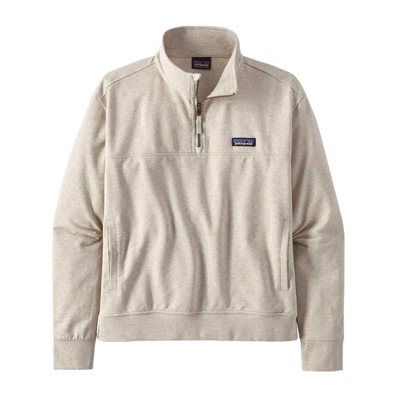 Patagonia Tops - Patagonia Organic Cotton Heather Beige 1/4 Zip Ahnya Pullover Sweatshirt Top XS